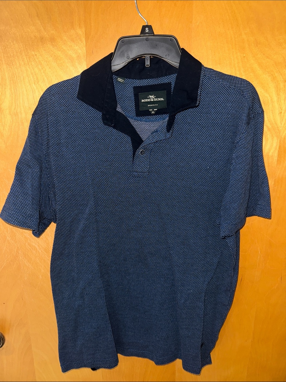 Rodd & Gunn Navy Textured Polo Shirt
